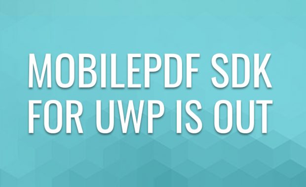 Introducing MobilePDF SDK for UWP